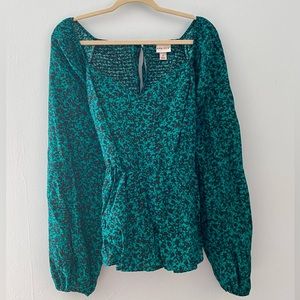 Emerald and Balck Peplum